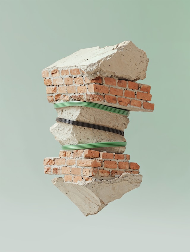 Bricks and concrete construction materials